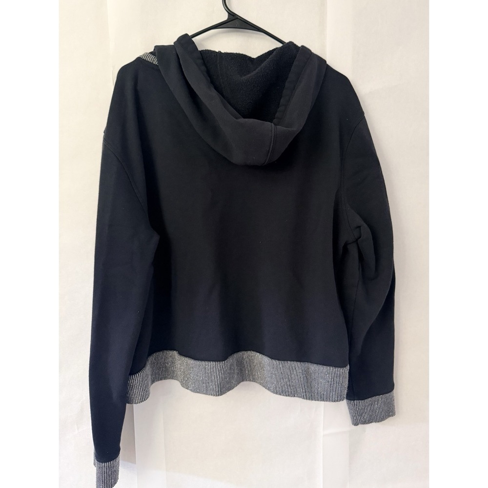 Champion Sweatshirt Hoodie Pullover Women's XXL Black Sliver Trim Long Sleeve - Picture 2 of 6